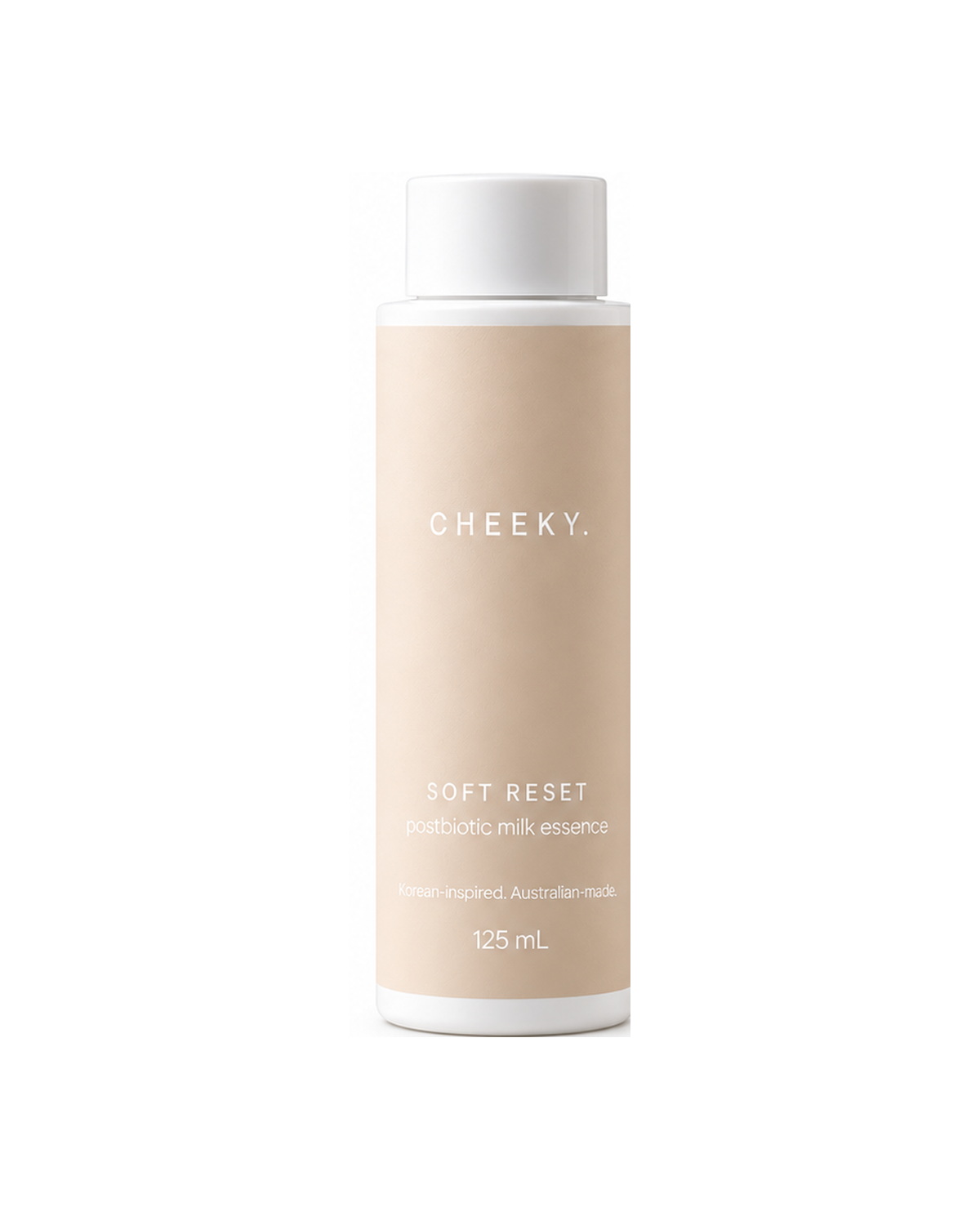Soft Reset postbiotic milk essence concept